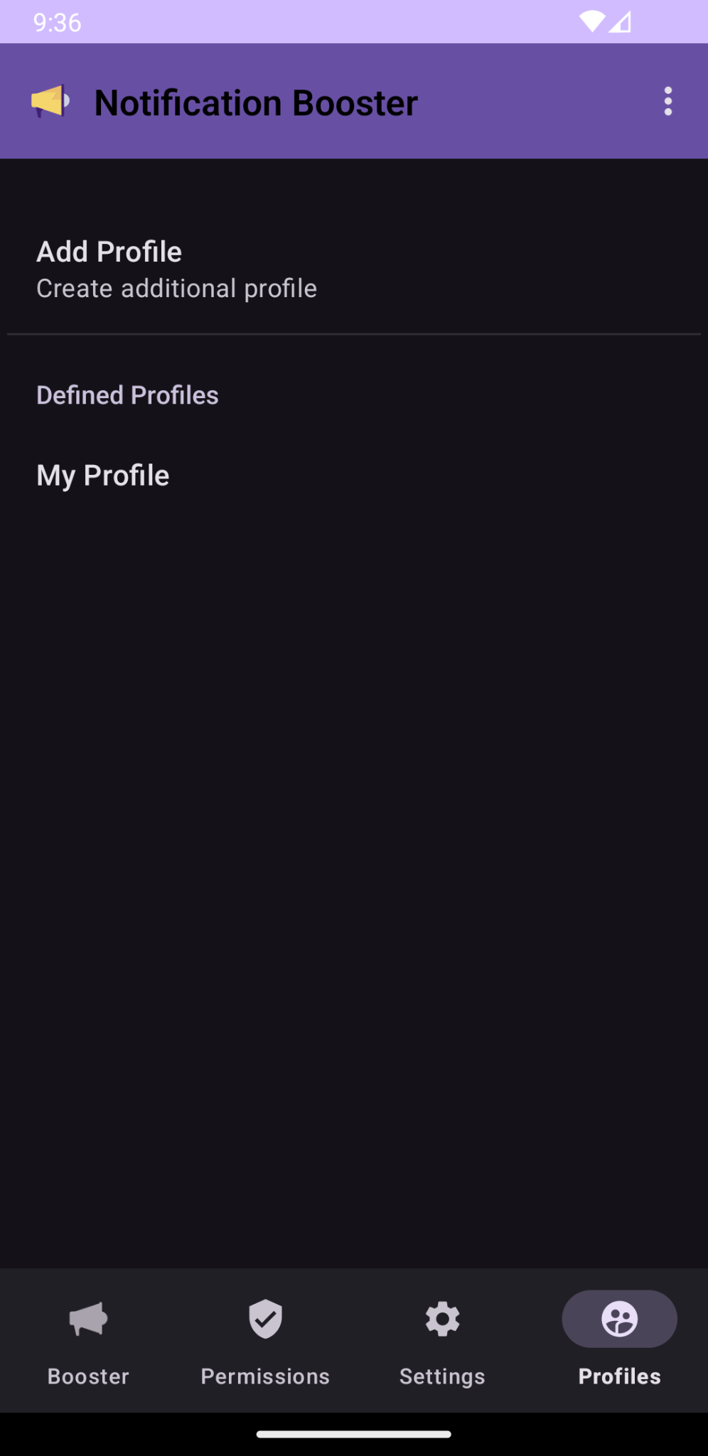 App Profiles Screen