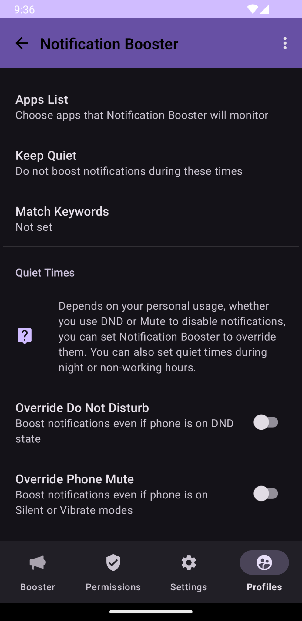 App List Settings